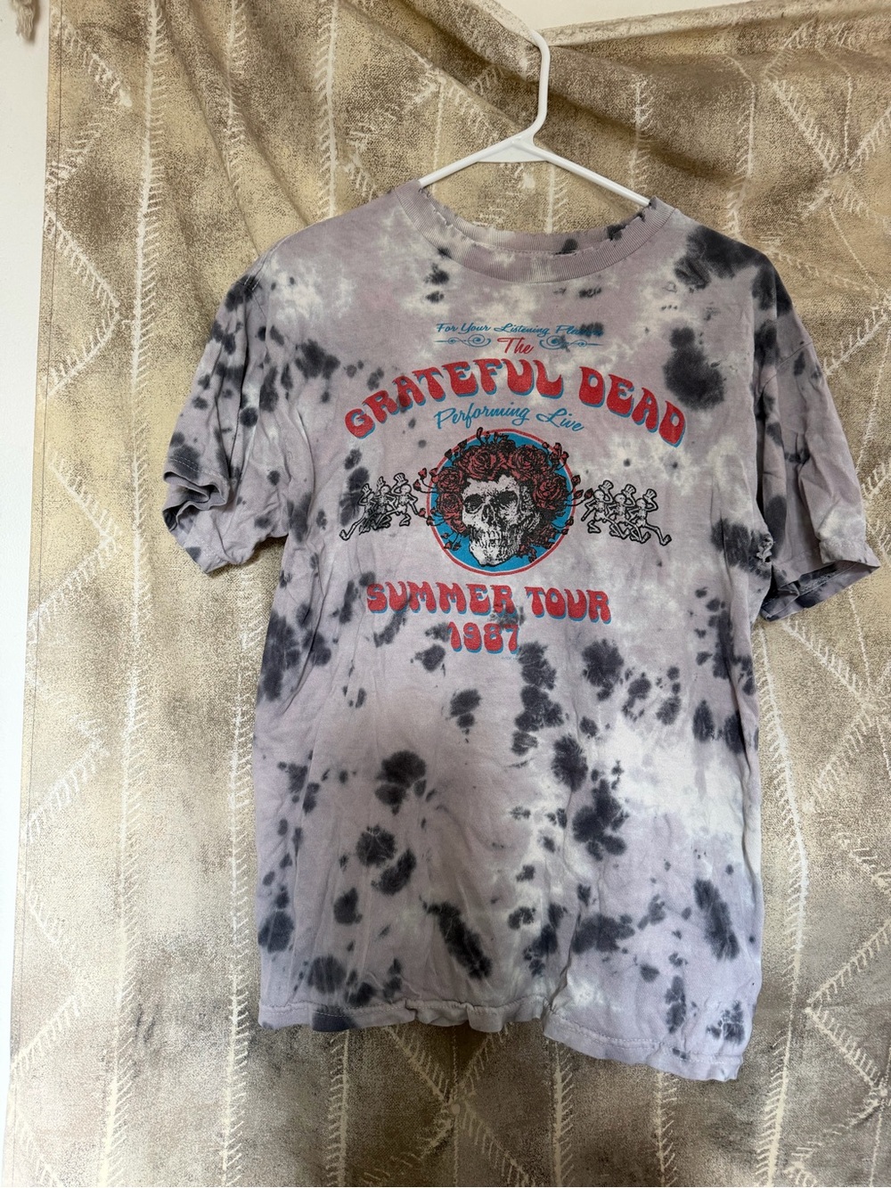 Liquid Blue Grateful Dead Tie-Dye Summer Tour 1987 Tee